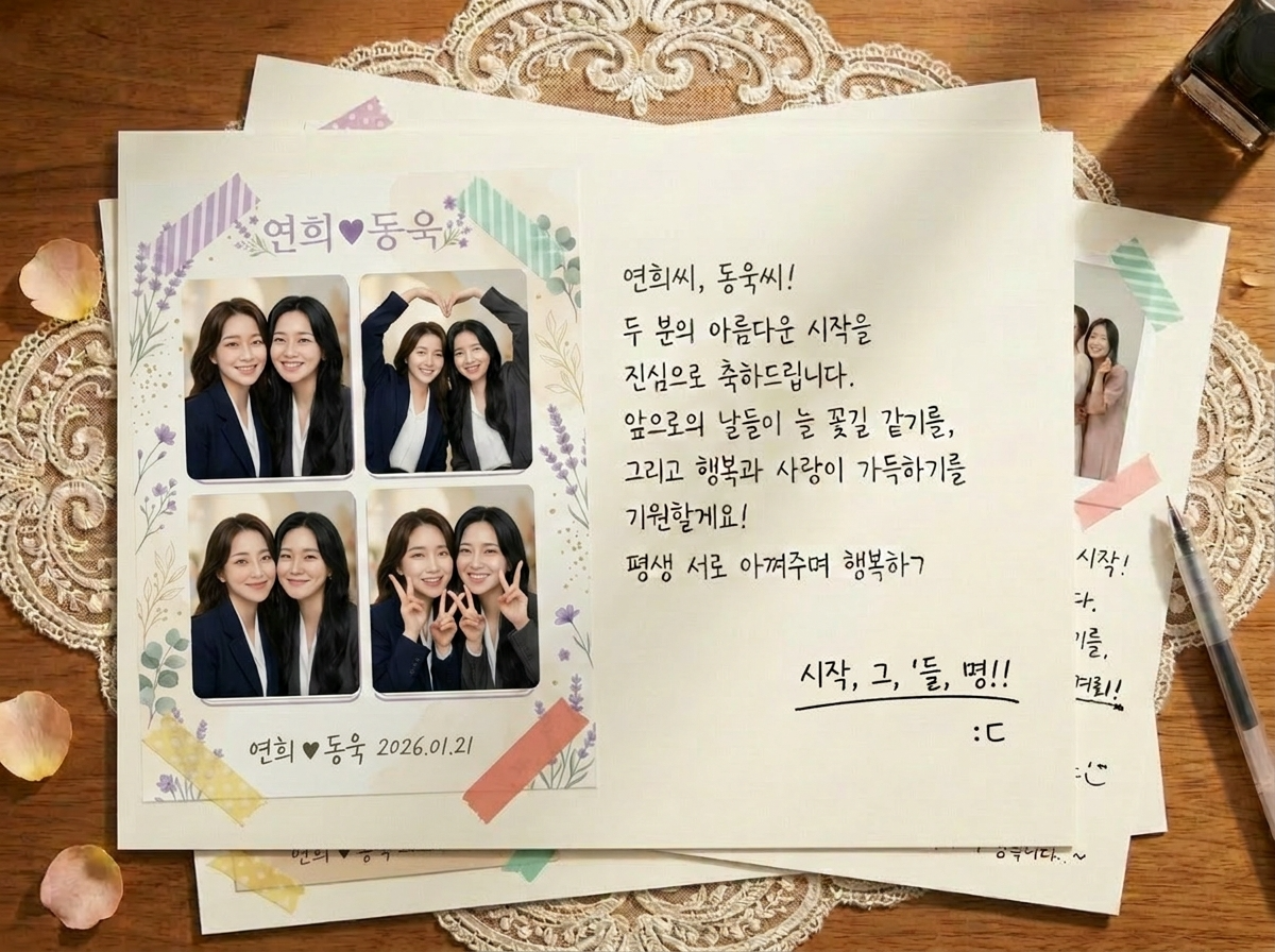 방명록 작성 현장